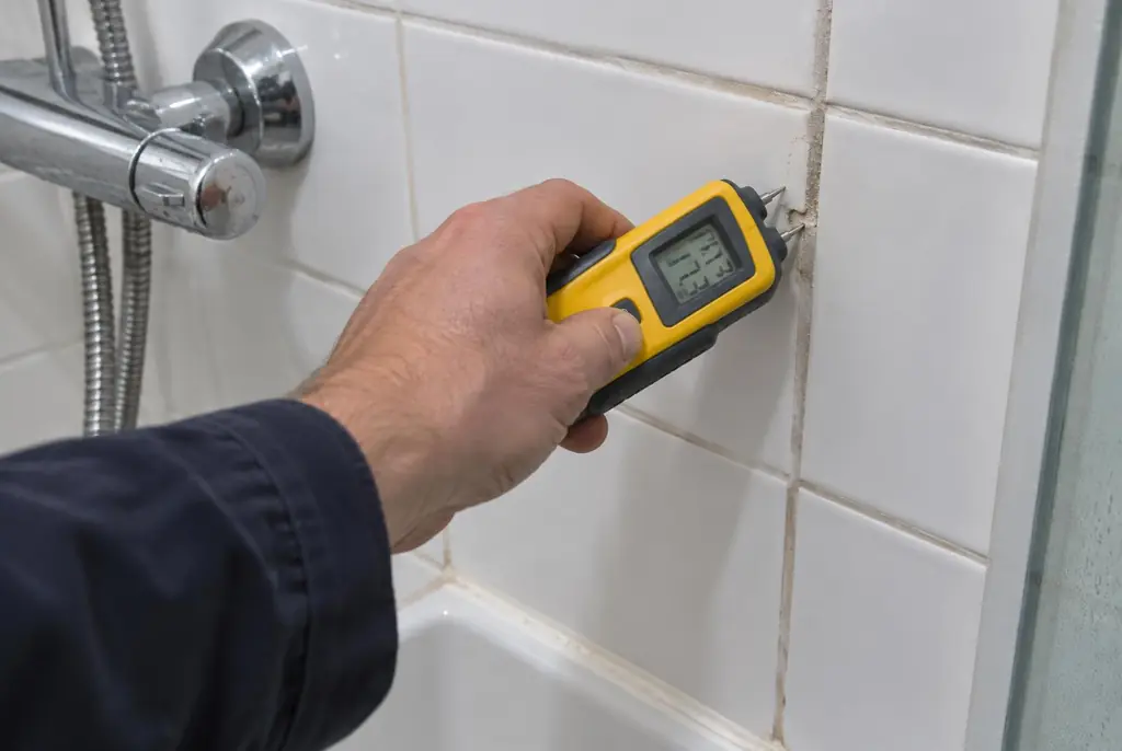 Lekdetectie Elburg – vochtmeter op badkamertegels bij de douche